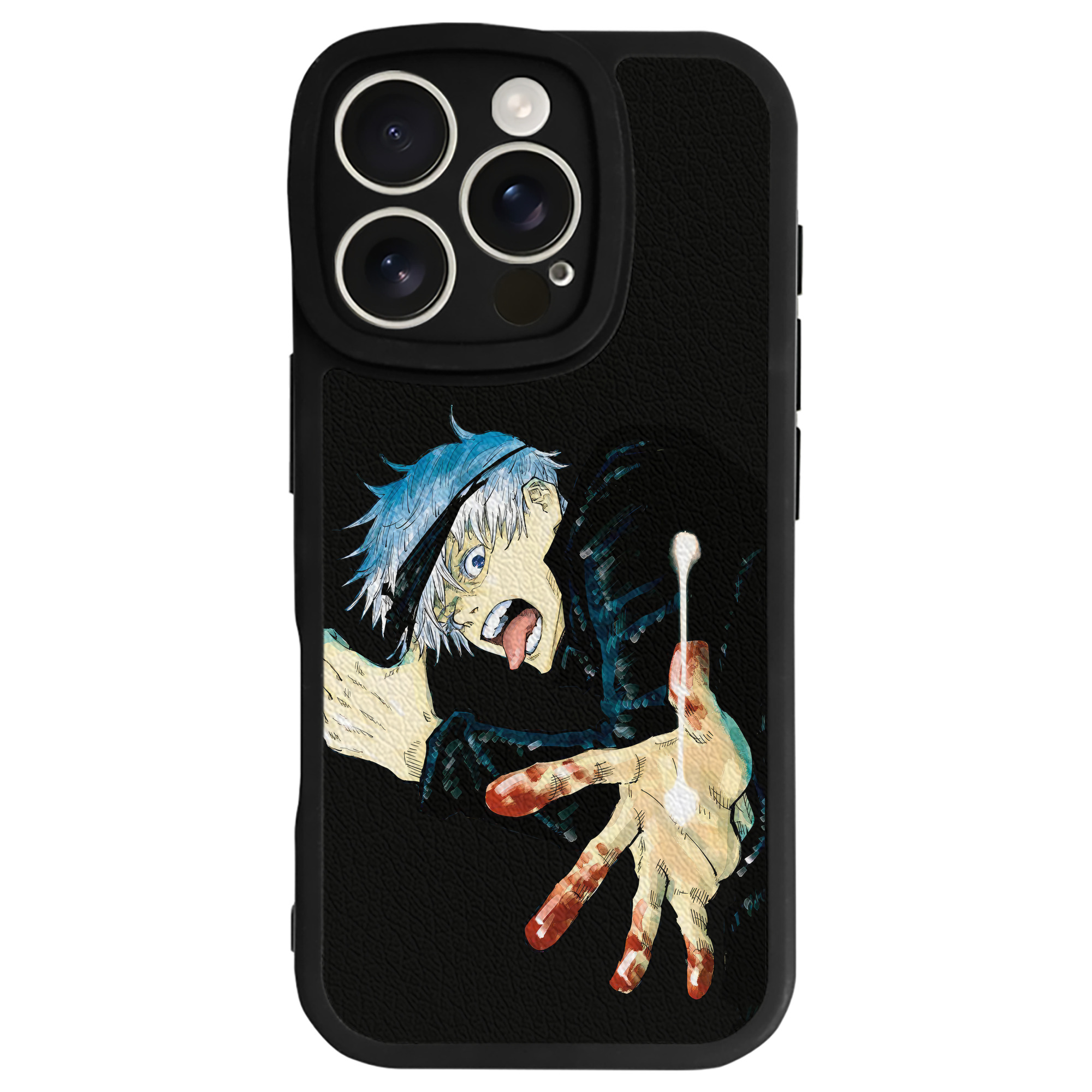 （画像用） 呪術廻戦 Jujutsu Kaisen 【iPhone 16シリーズ対応】シリコンスマホケース（レザー調） 材質：シリコン